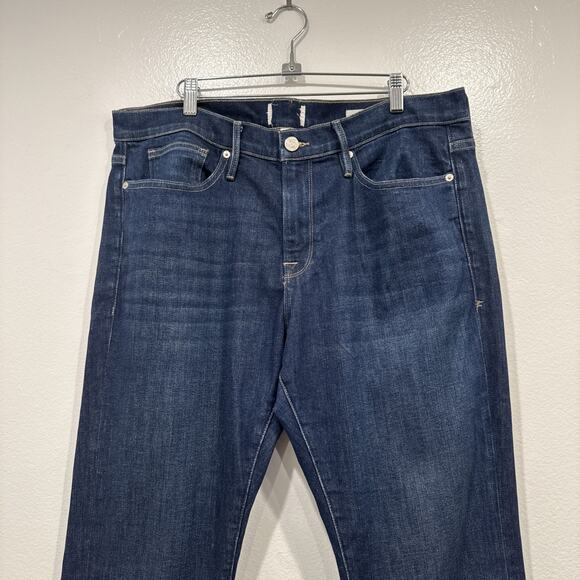 Frame Jeans Blue L'Homme Slim Men’s Size 36 Stretch Denim Classic Dark Wash - Picture 3 of 11